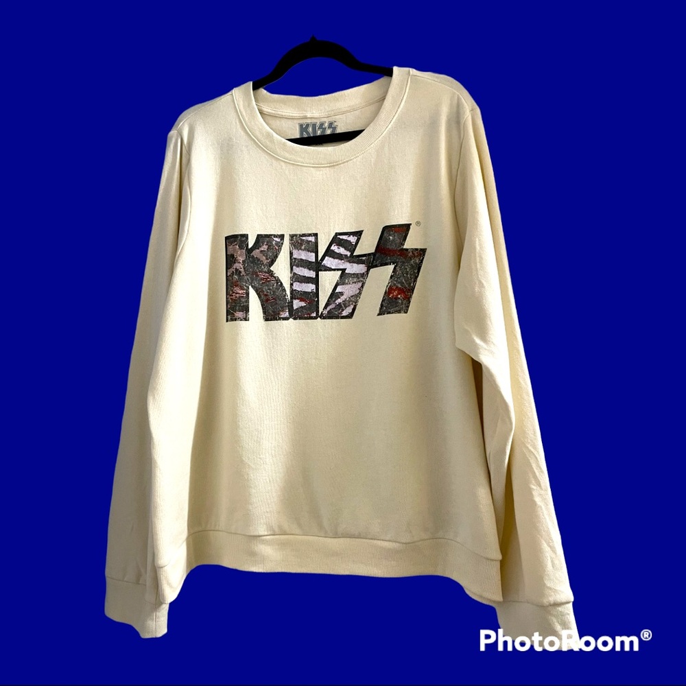 XXL womens graphic kiss sweatshirt